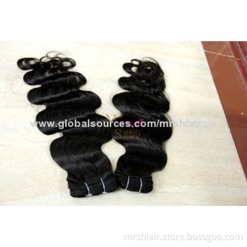 Human Hair Weave, Curly, Malaysian Virgin Hair, Body Wave, 12-28"